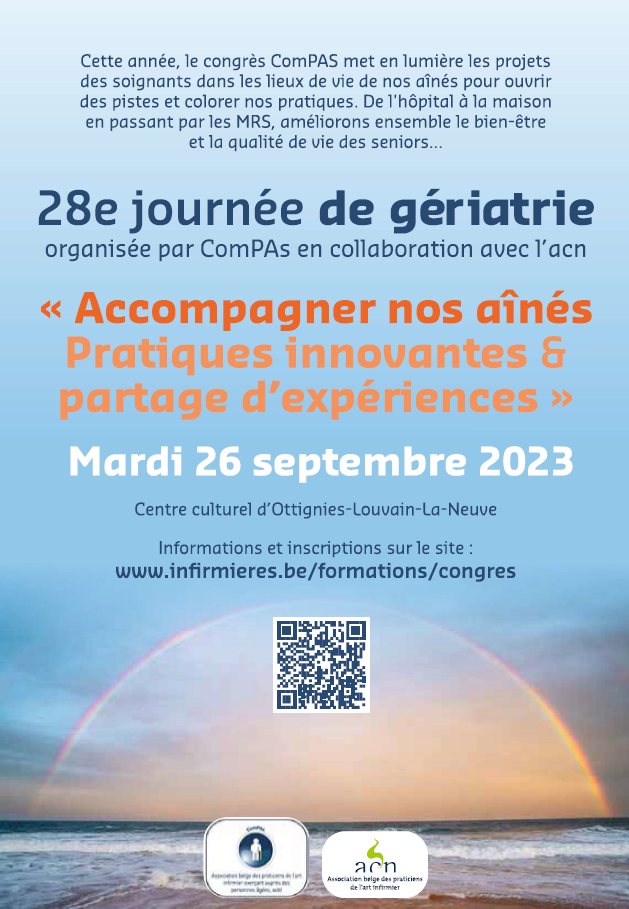 26/09/23 - 28e journée de gériatrie : Accompagner nos Aînés. Pratiques innovantes, partages d’expériences (ComPAs)