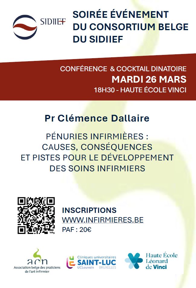 Soirée événement du Consortium belge du SIDIIEF - Pénurie infirmière : quelles pistes ?